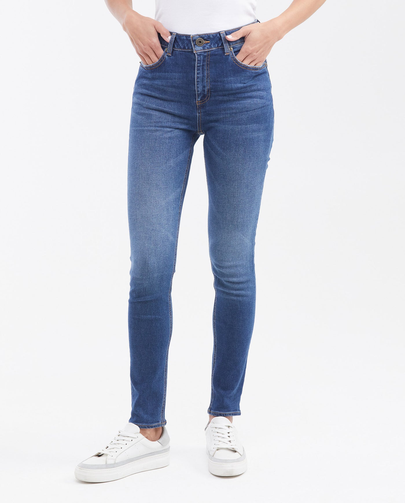 Women's Jeans, High Rise Skinny Boot - Dark Blue 431G037 - 1