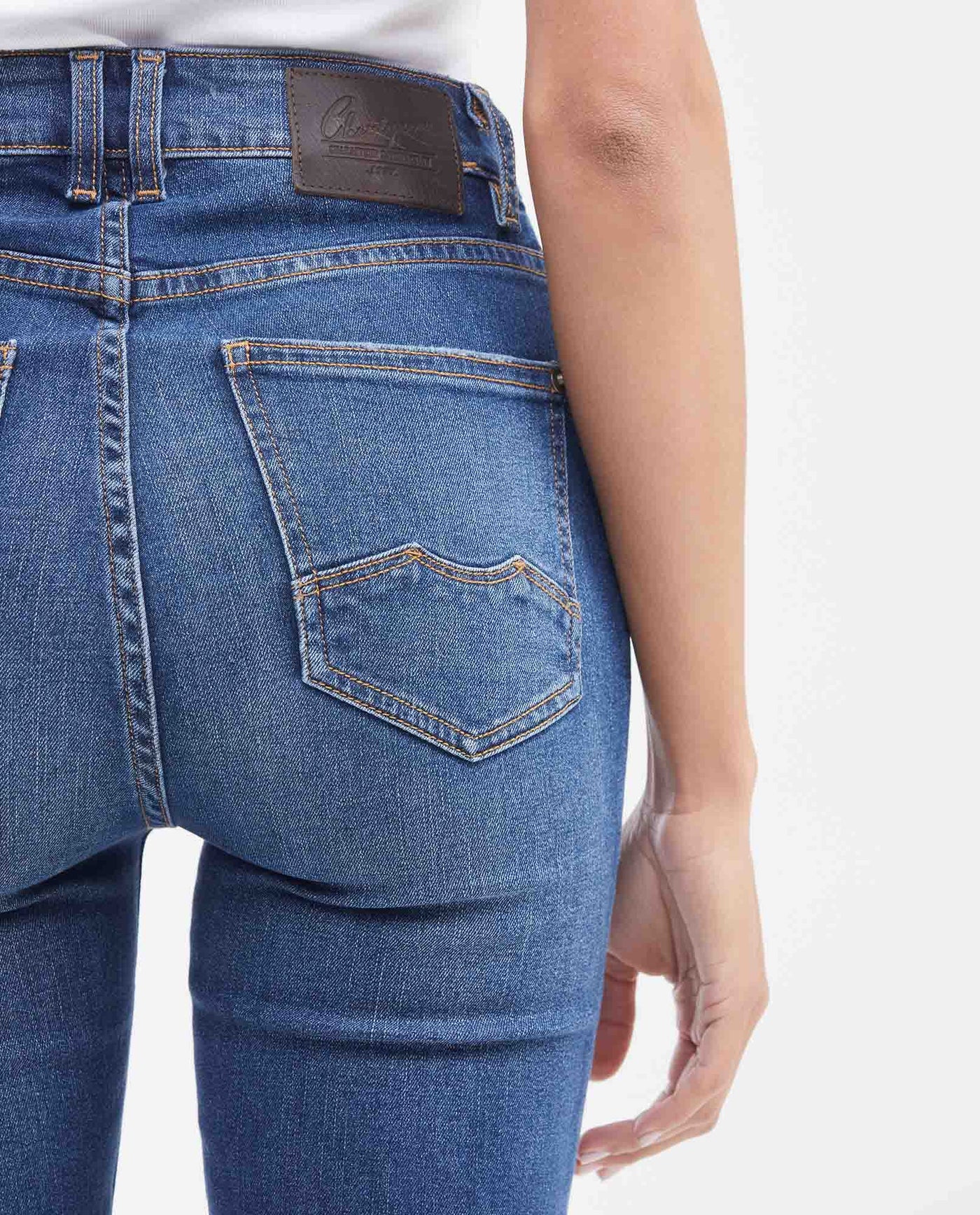 Women's Jeans, High Rise Skinny Boot - Dark Blue 431G037 - 5