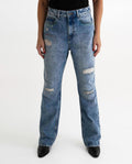 Women's Straight High-Rise Jeans - Blue