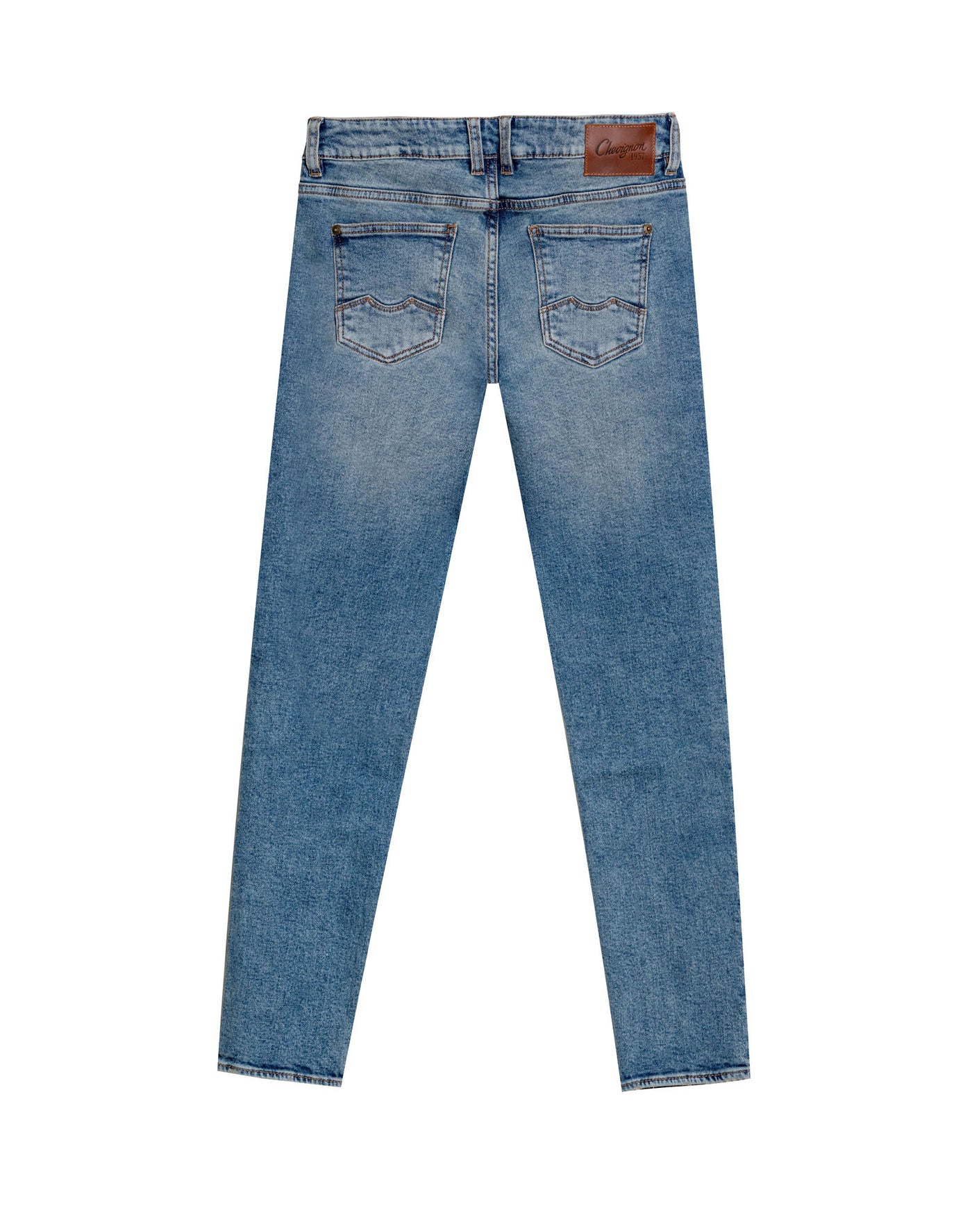 Womens Jeans Skinny Fit Low Rise Cotton Elastane Medium Wash Powdered Effect - Blue 63_431H003_AZU184140_5