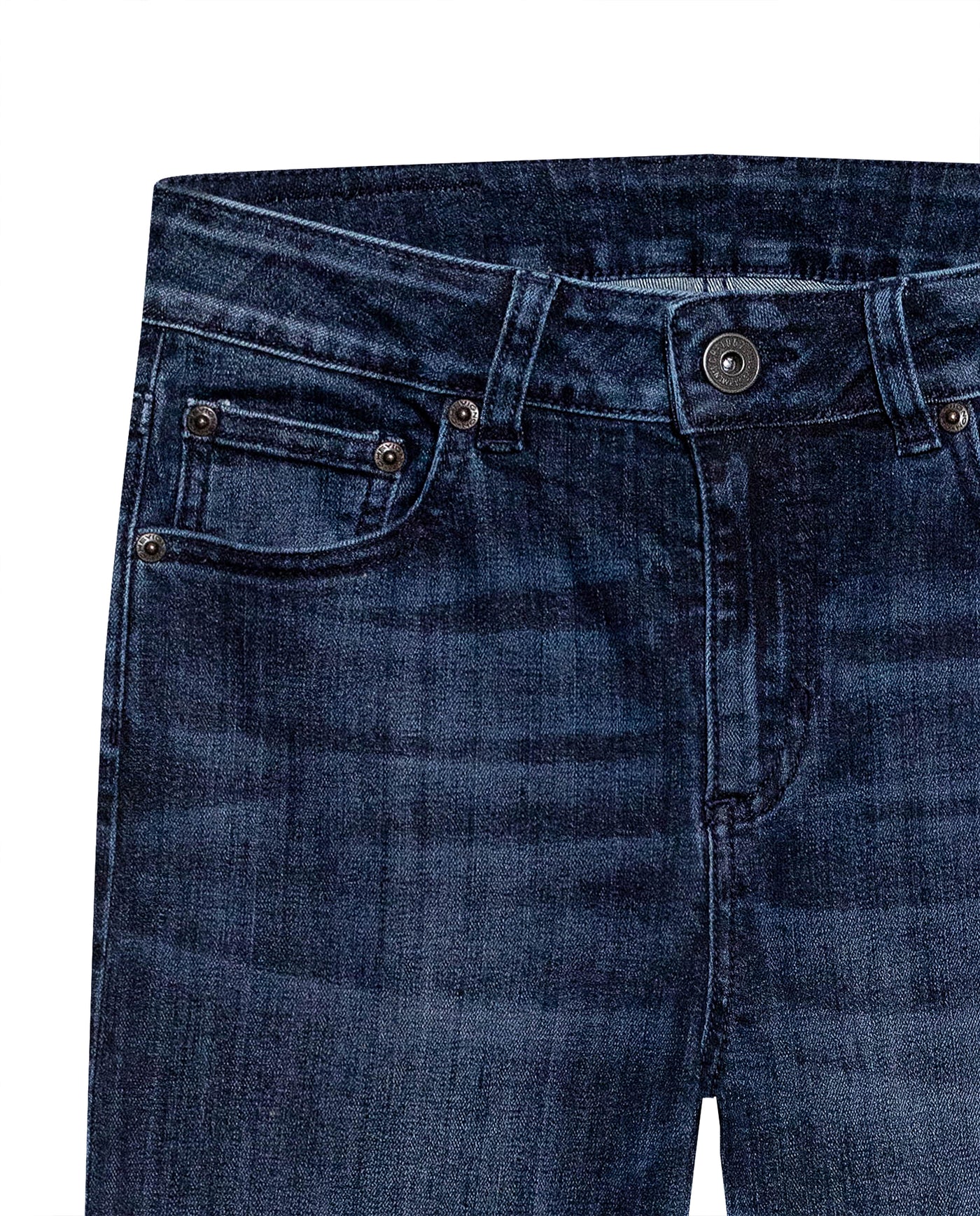 Womens Jeans Skinny Semi-Flare Super High Rise Cotton–Polyester Blend Ultra Dark Wash Hybrid - Blue 63_431H016_AZU193924_8
