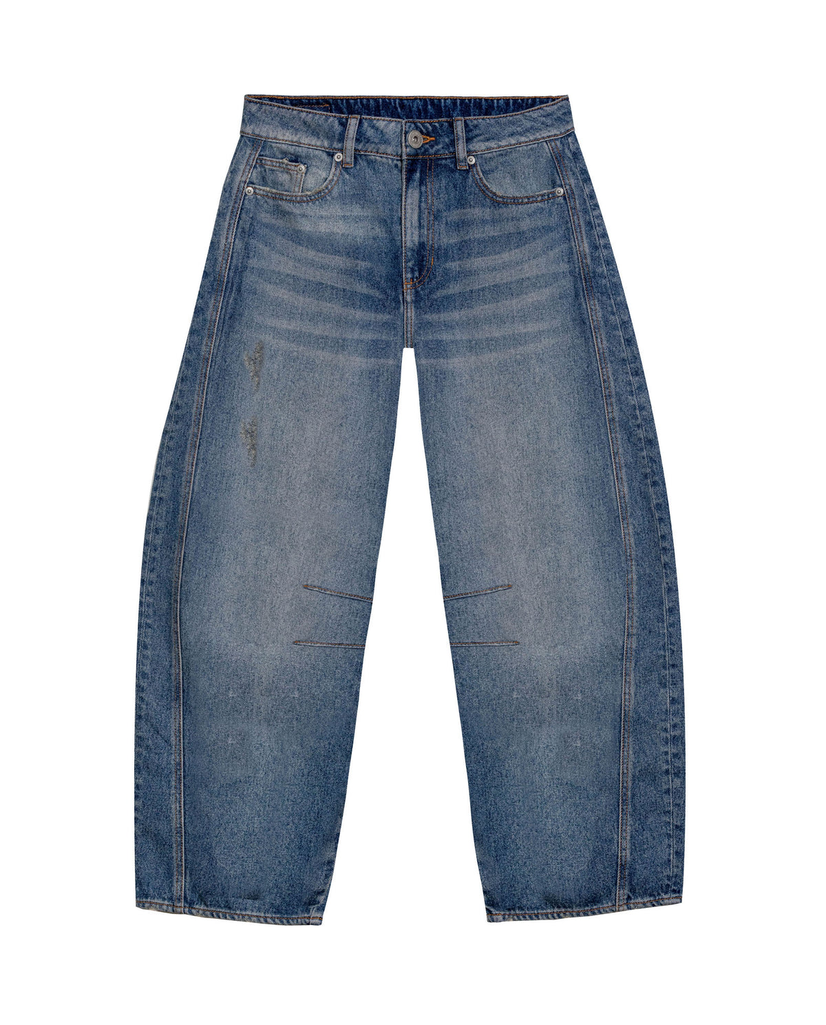 Women's Jeans Barrel Fit Crop - Blue Medium Wash 63_431H029_AZU154020_3