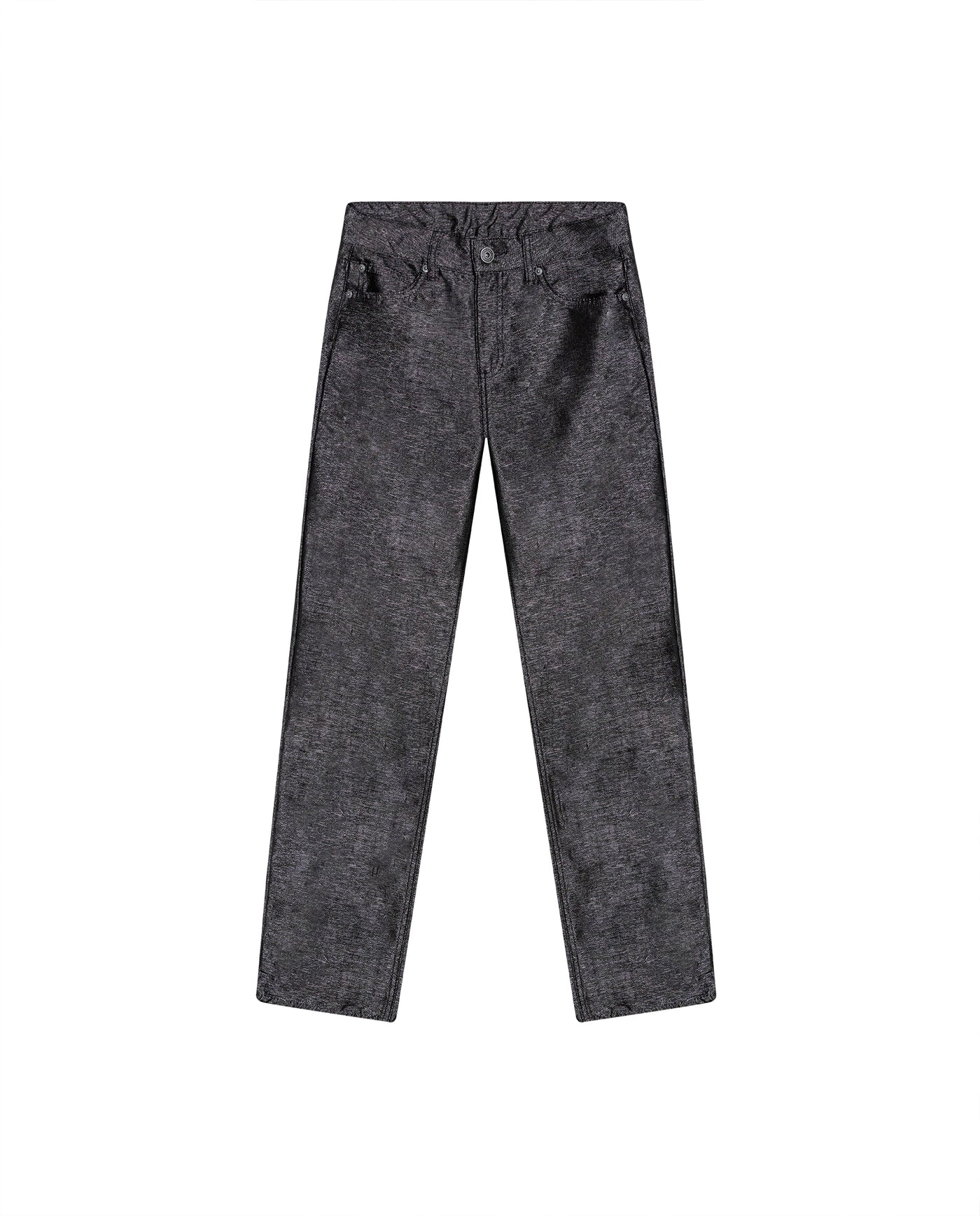 Womens Jeans Straight Relaxed Fit High Rise Cotton–Polyester Sheen Black Wash Elegant - Mothers - Black 63_431H132_NEG194004_3