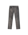 Women's Jeans Special Fit Straight Relaxed Super High Rise Cotton Comfort Classic Wash Animal Print Total - Mothers - Brown