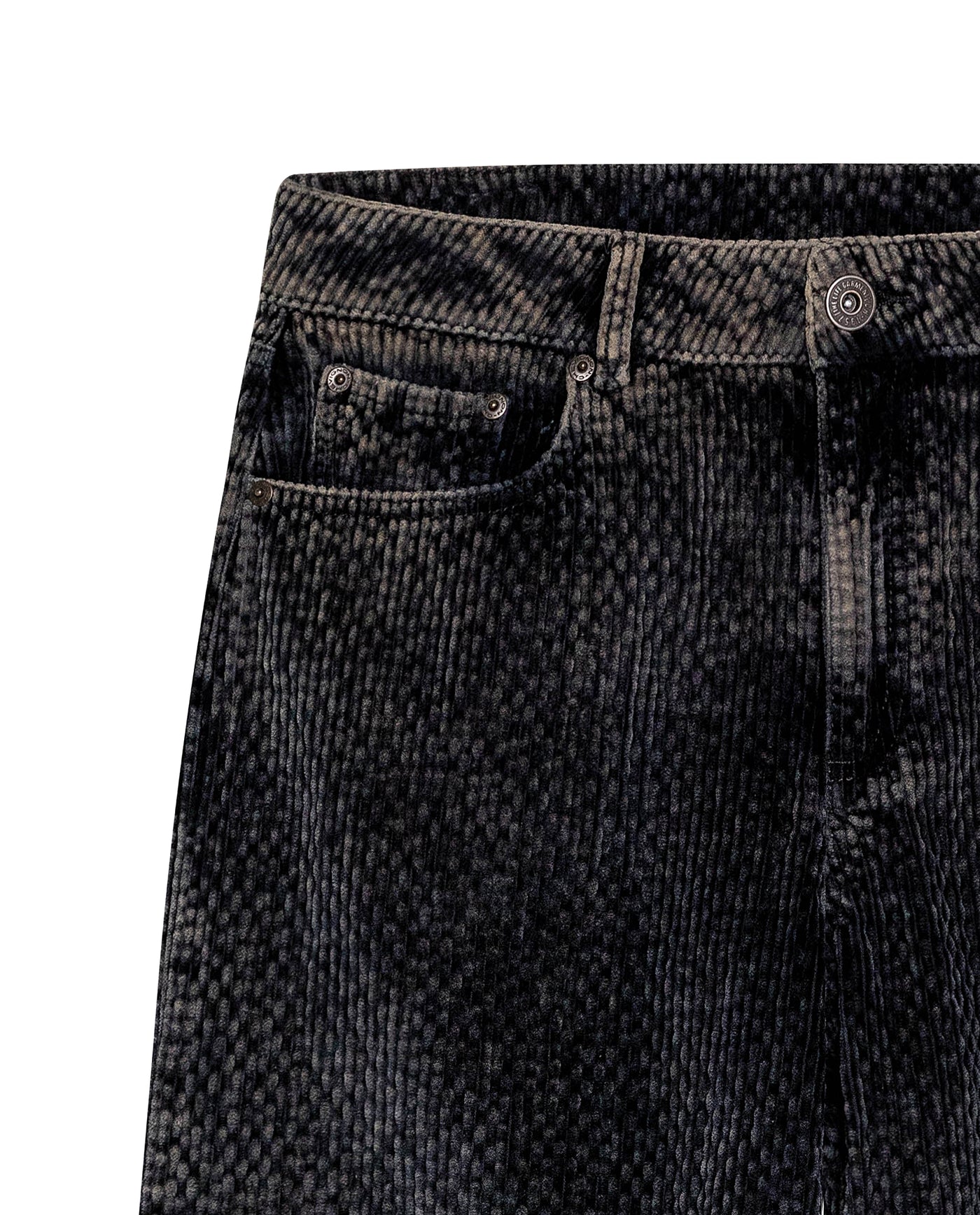 Womens Jeans Straight-Wide Leg Relaxed High Rise Cotton–Elastane Corduroy Dark Wash Tactile - Mothers - Blue 63_431H136_AZU194052_8