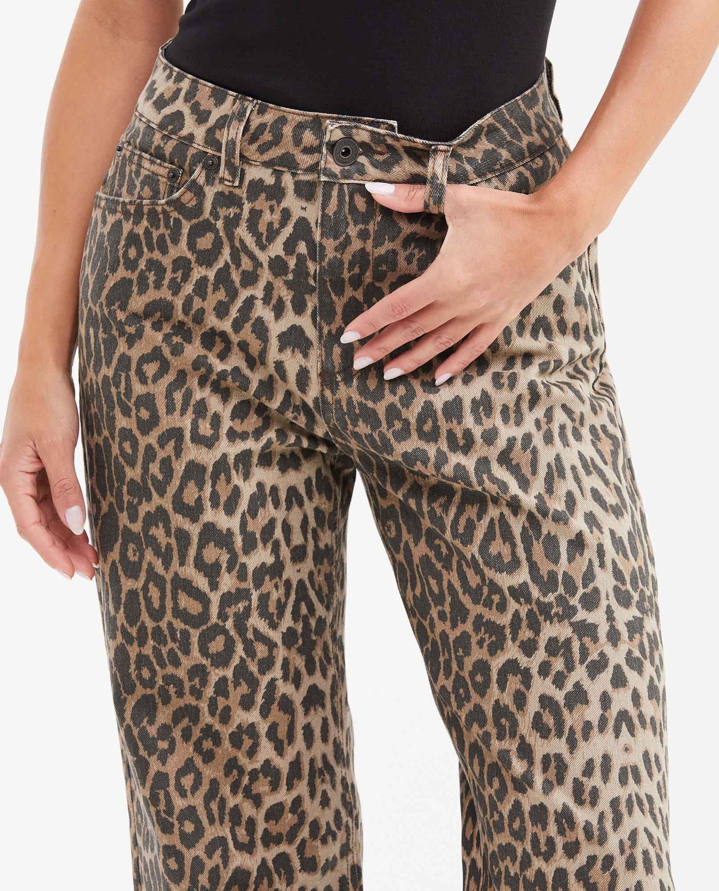 Women's High Cosmo Super High Rise Boot Cut Jeans in Duo-Tone Animal Print - 3