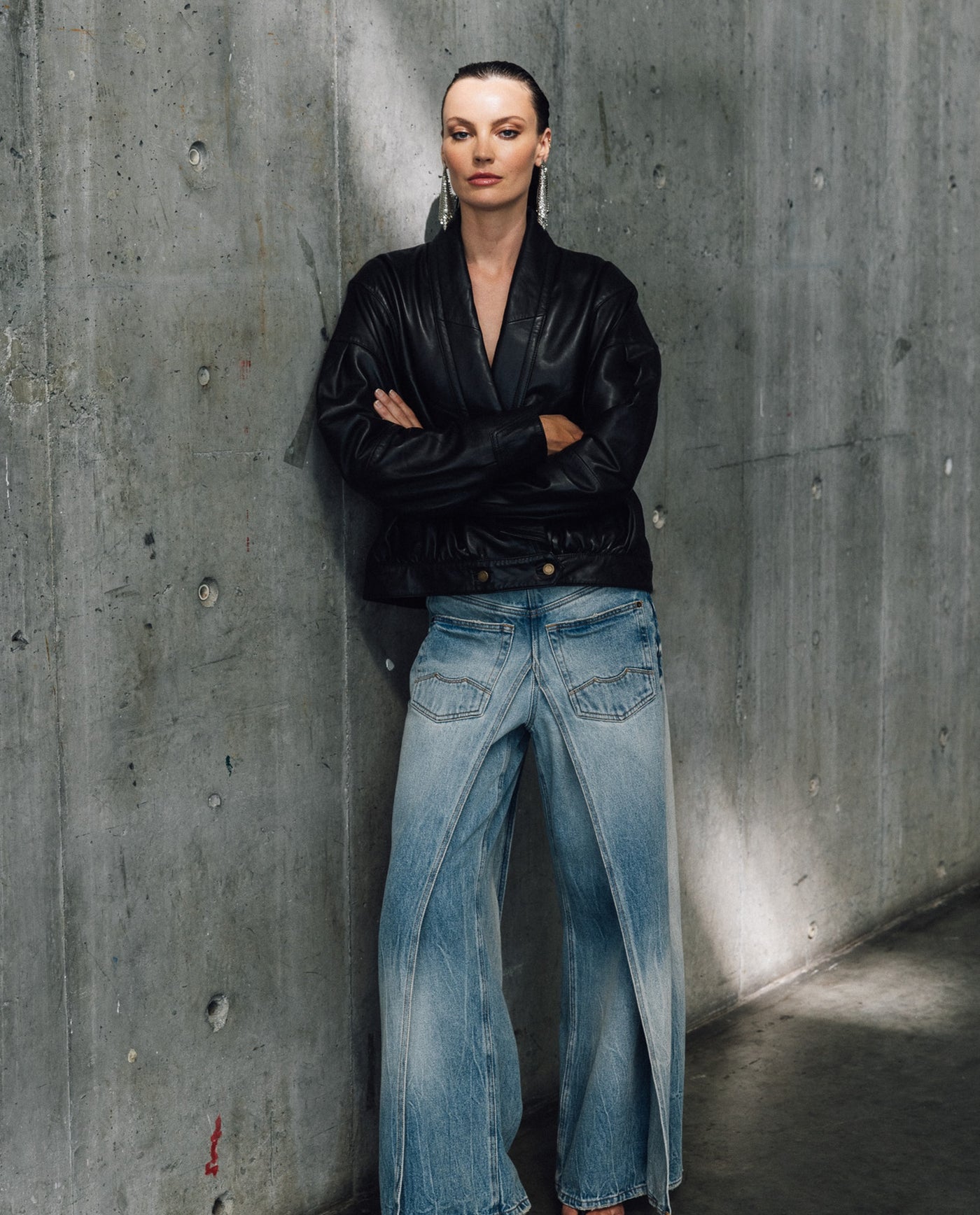 Womens Wide Leg Jeans - Special Collection - Blue 63_432H201_AZU154020_0