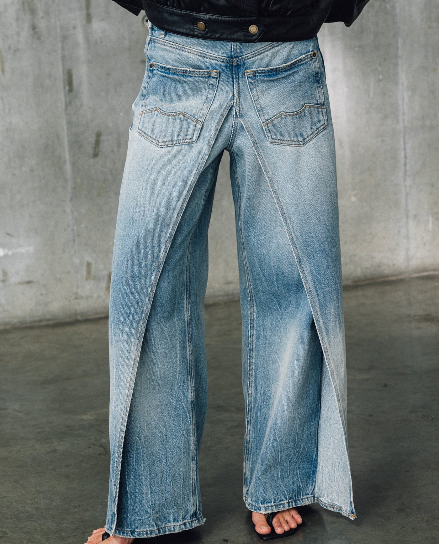 Womens Wide Leg Jeans - Special Collection - Blue 63_432H201_AZU154020_3