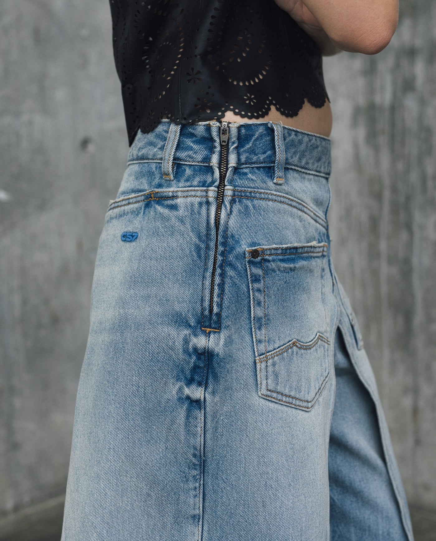 Womens Wide Leg Jeans - Special Collection - Blue 63_432H201_AZU154020_7