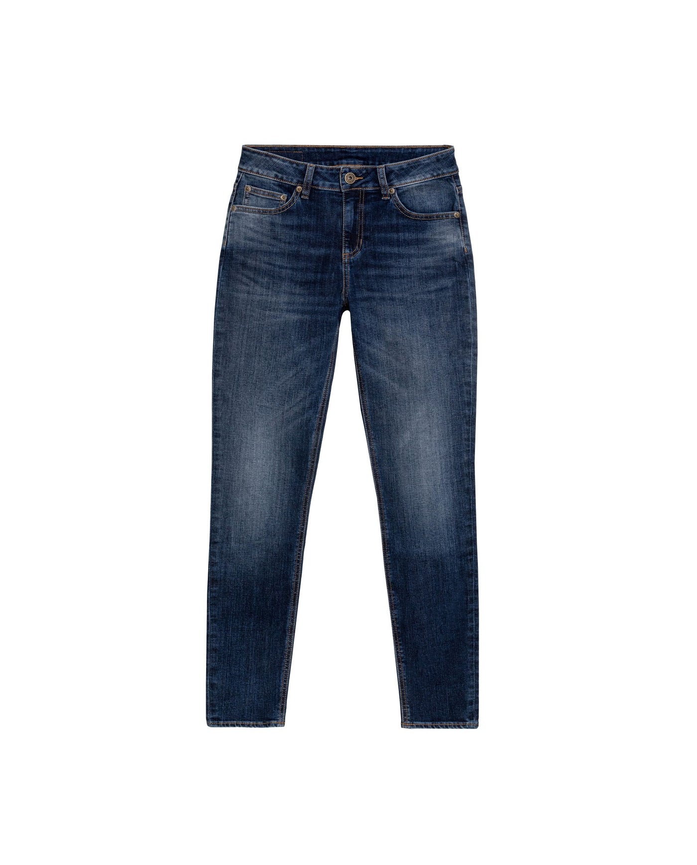Women's Rusty Low Rise Ultra Dark Wash Jeans in Cotton-Polyester Blend, Coordinates - 1