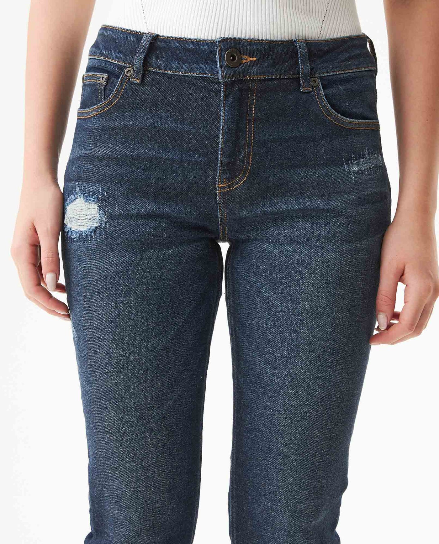 Women's Rusty Low Rise Dark Wash Jeans in Recycled Cotton Blend Waypoint 63_439G006_AZU194052_5