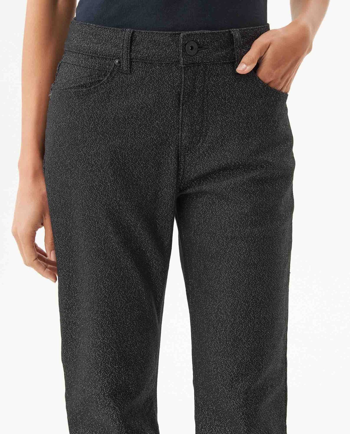 Women's Cosmo High Rise Black Wash Jeans in Cotton-Polyester Blend Dockside 63_439G017_NEG194004_5