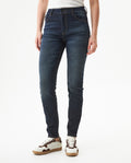 Women's Cosmo High Rise Ultra Dark Wash Jeans in Cotton-Recycled Polyester Blend Voyage