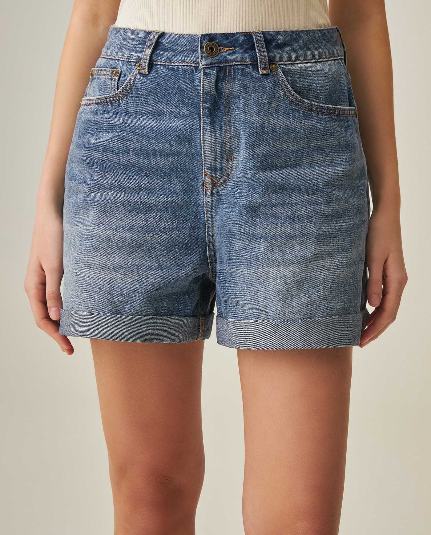 Women´s Denim Shorts - Blue 63_452H001_AZU184140_0