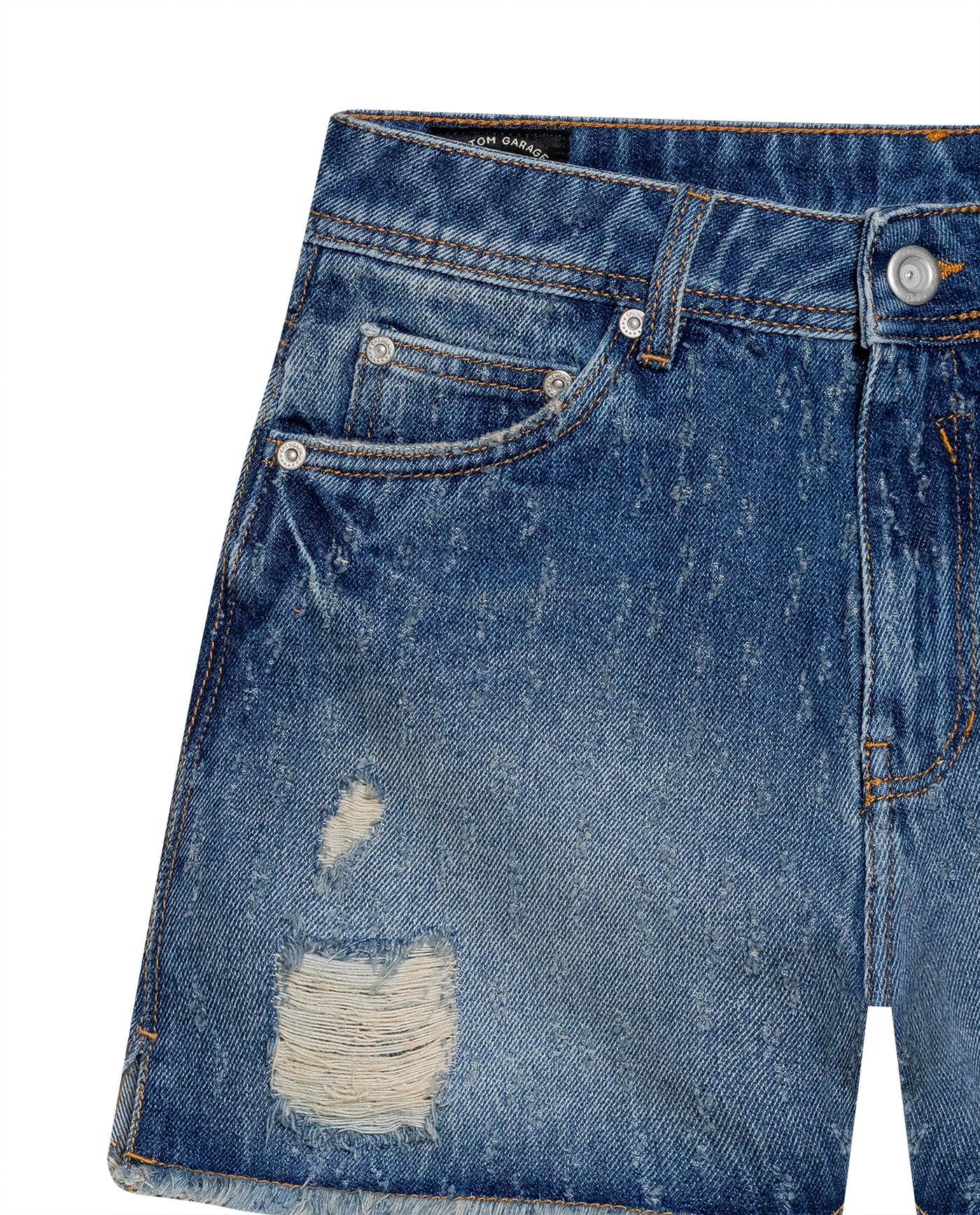 Women´s Ripped Denim Shorts - Blue 63_454G500_AZU154714_3