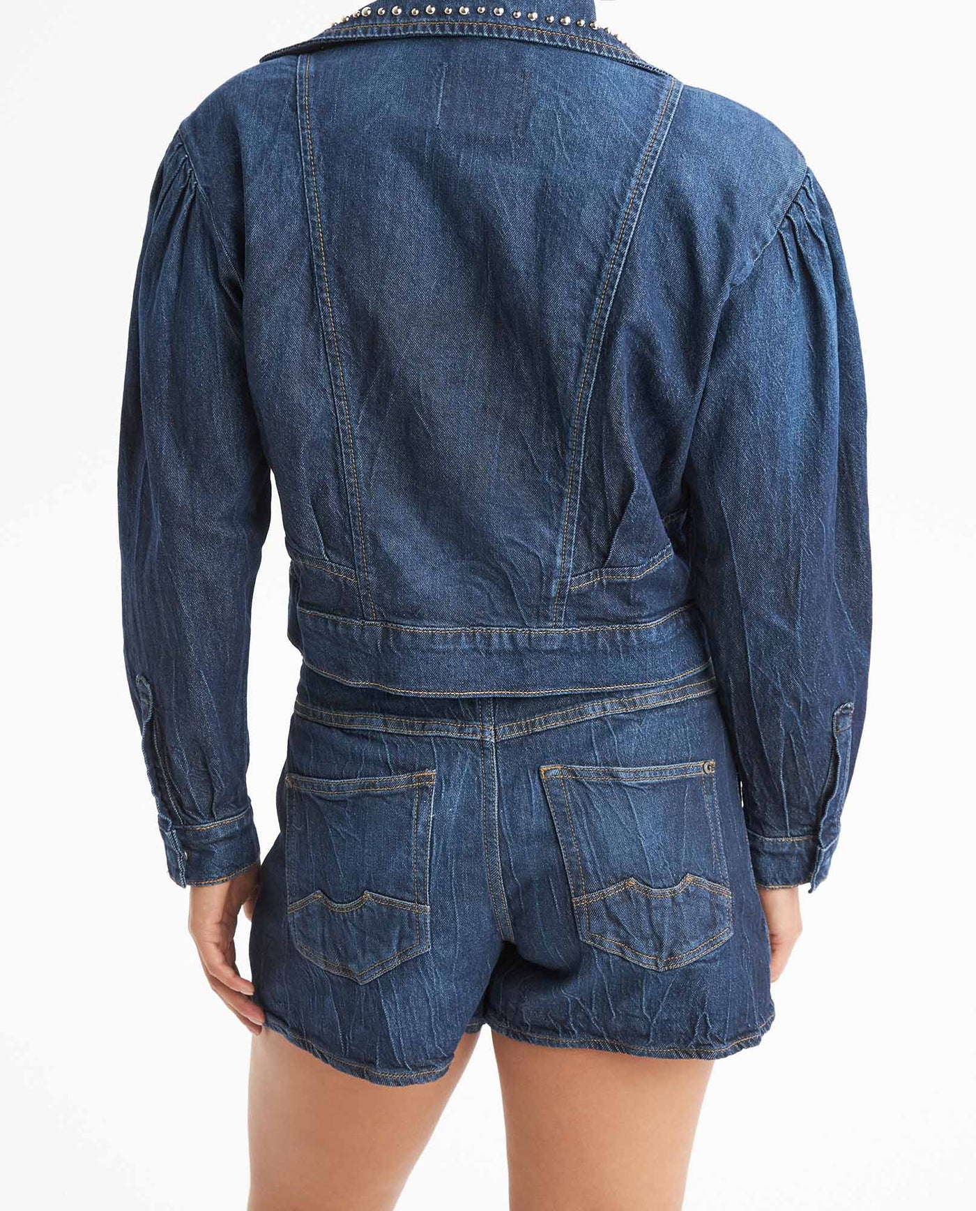 Women's Denim Shorts High Rise - Blue 63_459G000_AZU194052_5