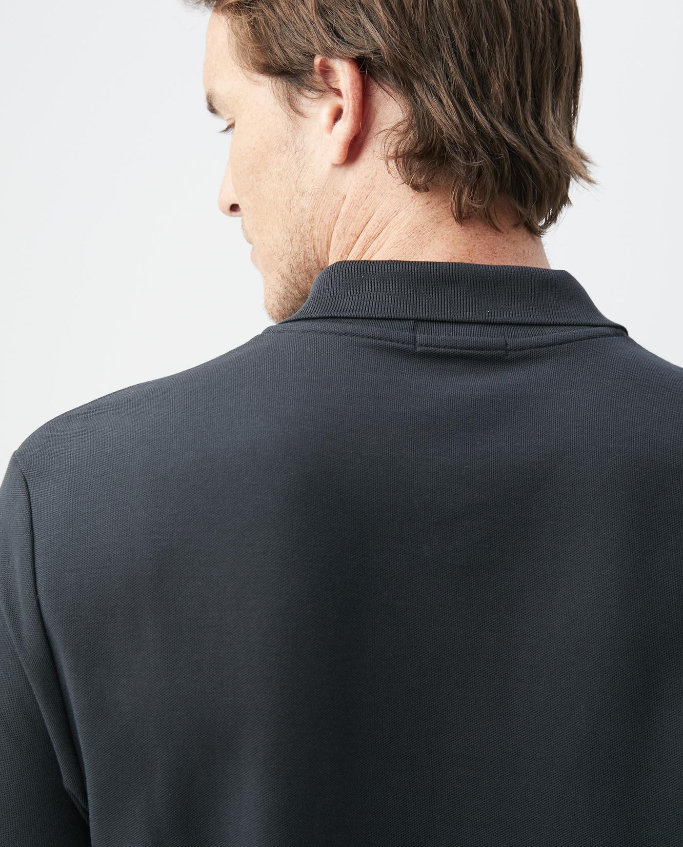 Mens Slim Fit Short Sleeve Polo Shirt in Cotton - Black 63_600A000_090000_6