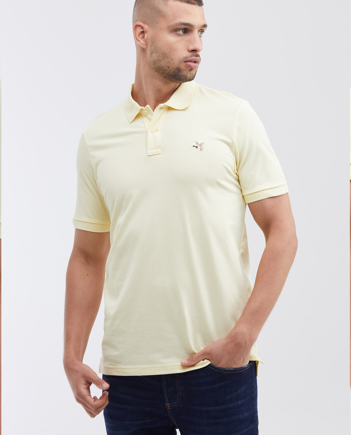 Men´s Slim Fit Polo - Yellow 63_601G001_AMA120717_0