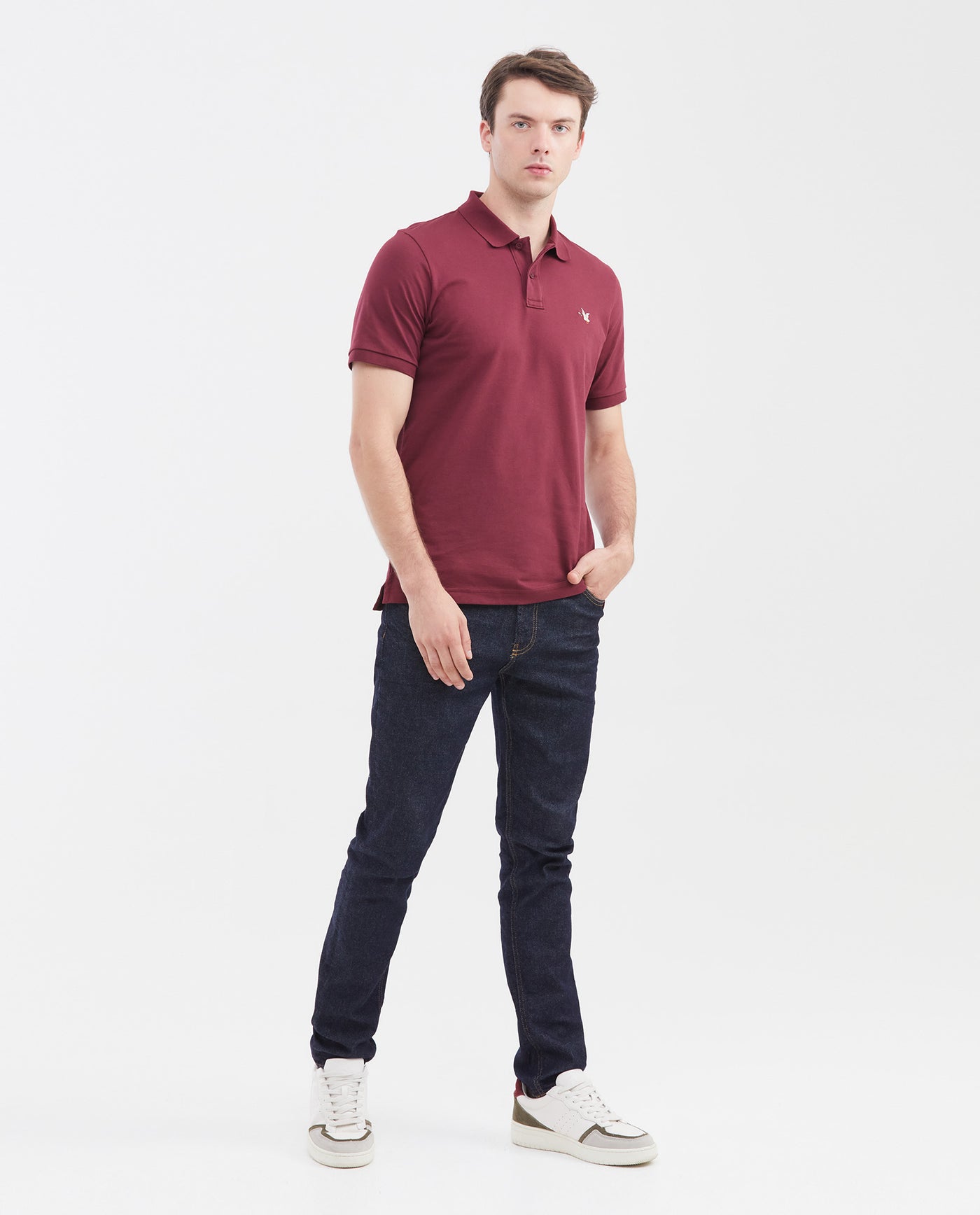 Men's Muscle Slim Fit Polo Shirt in Cotton Stretch Blend 601G001 - 2