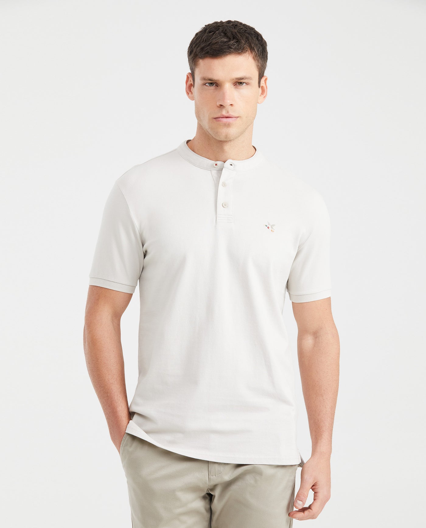 Slim Fit Neru Collar Polo Shirt for Men - Raw 601G002 - 1