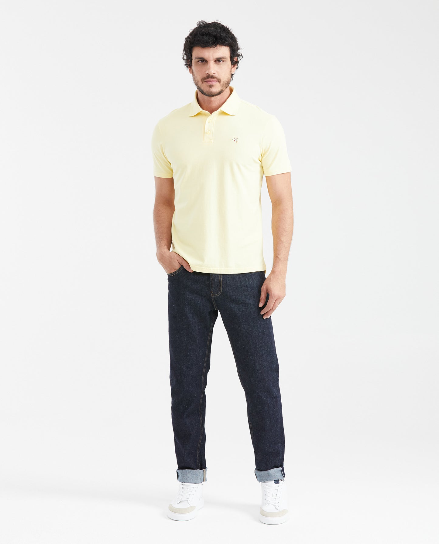 Men's Slim Fit Polo Shirt - Yellow - 6