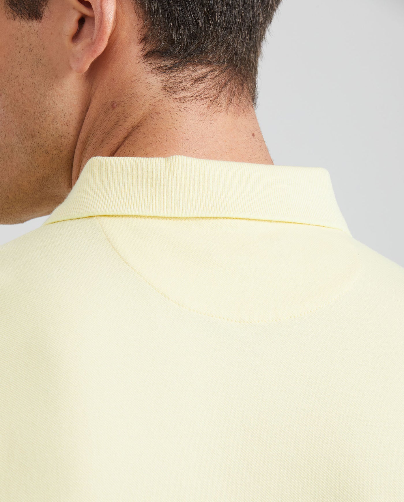 Men's Classic Fit Polo Hidden Closure Piqué in Cotton Stretch Blend - 5