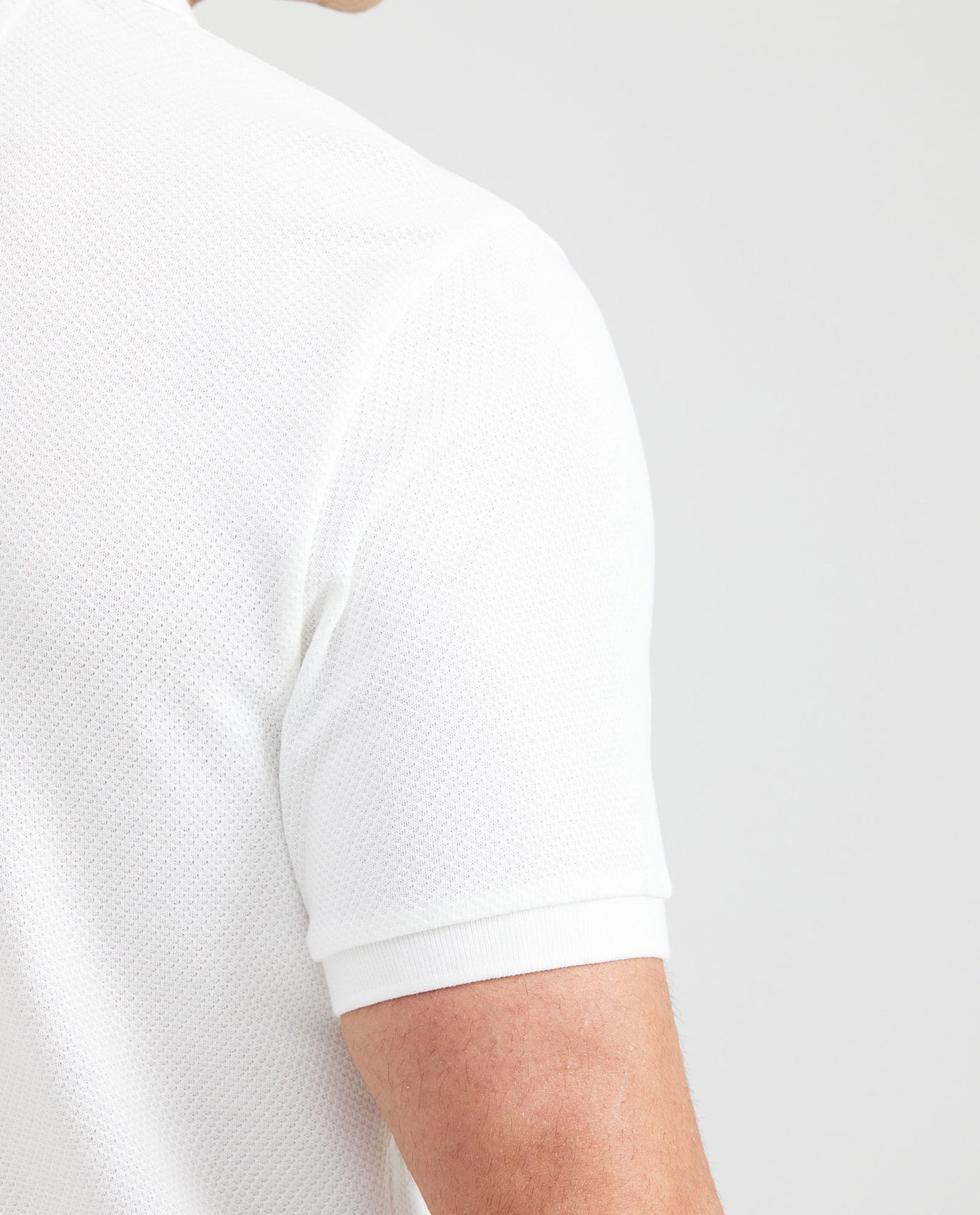 Men's Slim Fit Polo Simulated Knit Textured in Cotton-Polyester Blend - 5