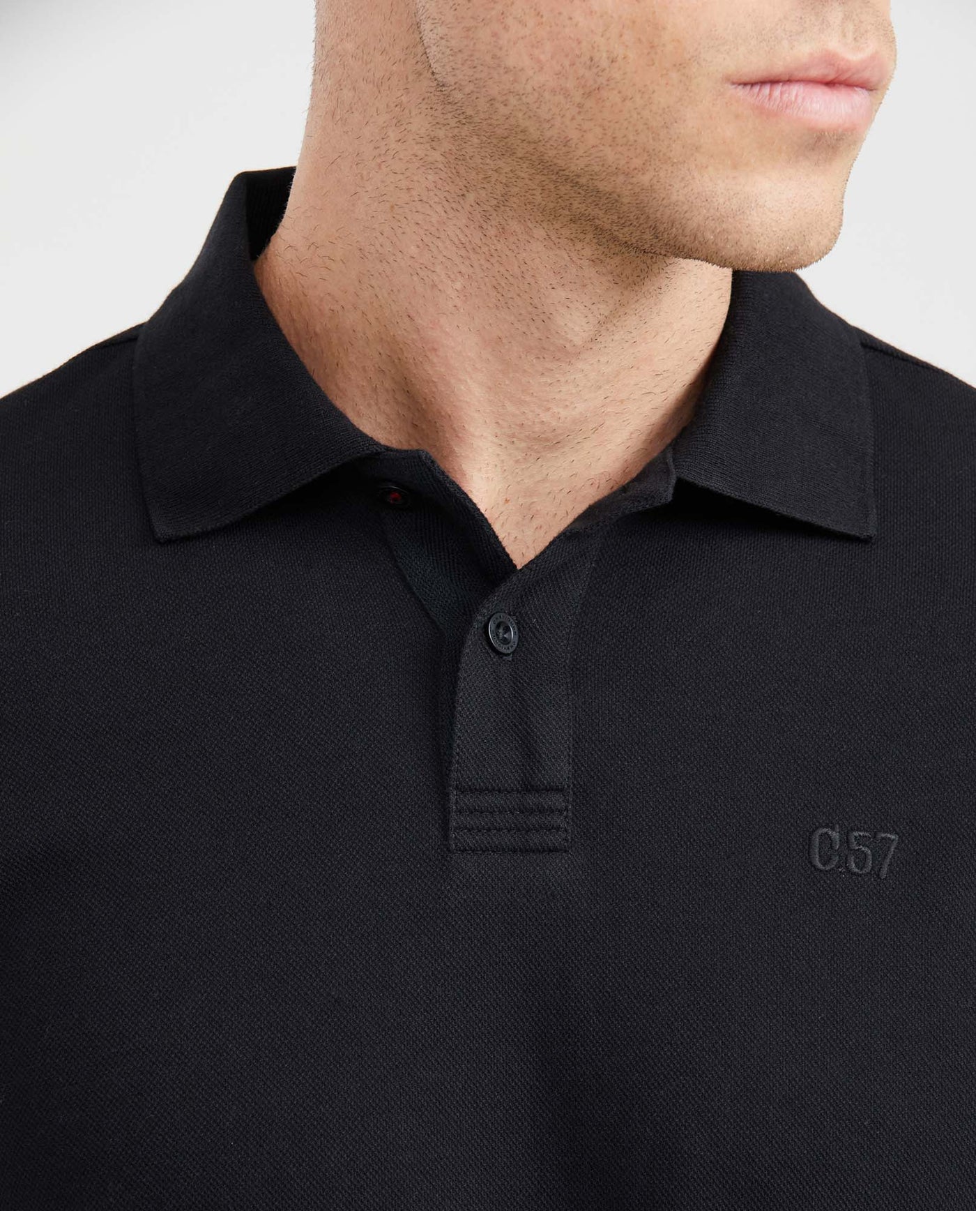 Men's Slim Fit Polo Textured in Cotton Piqué - 2