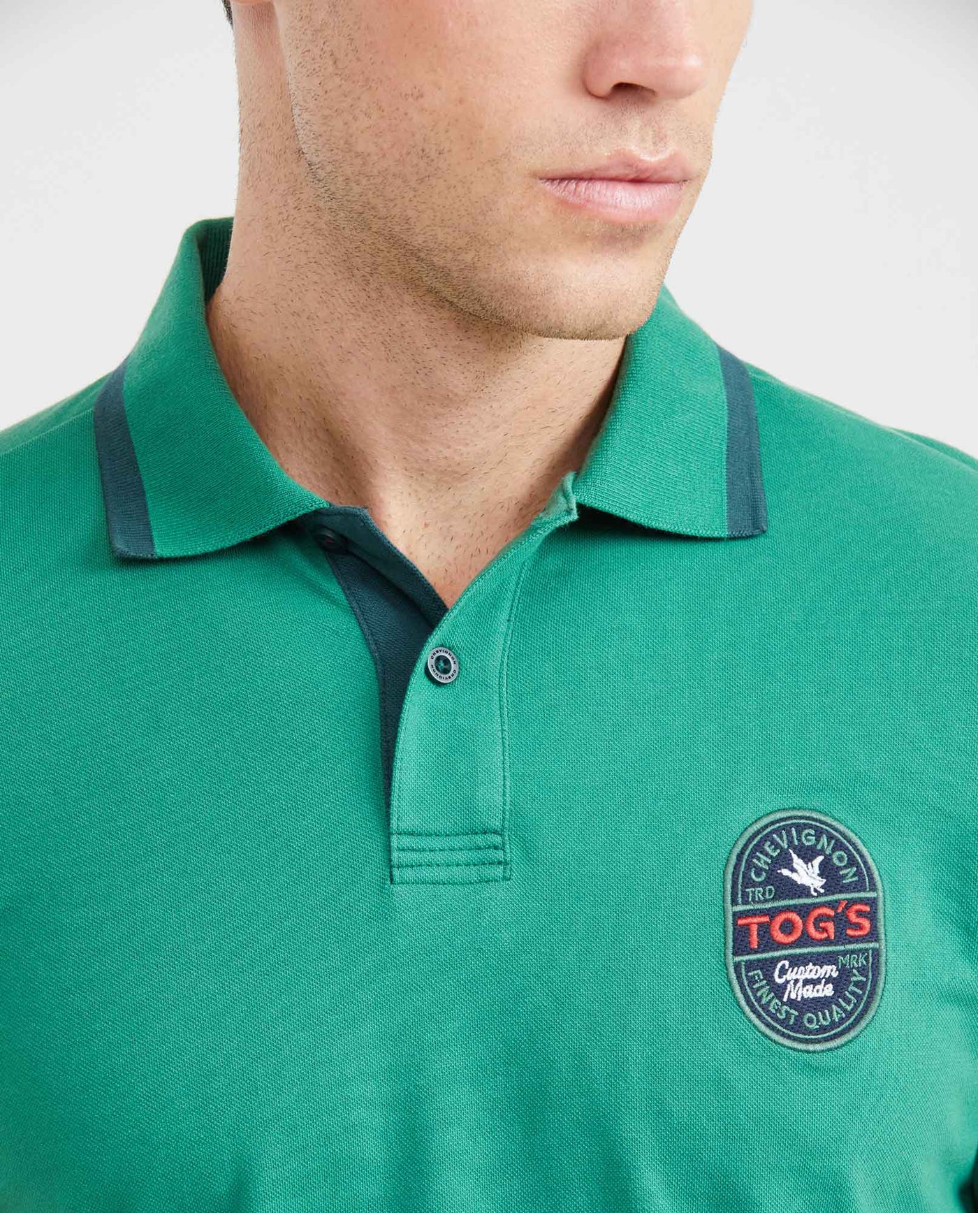 Men's Slim Fit Polo Shirt - Green 601G019 - 2