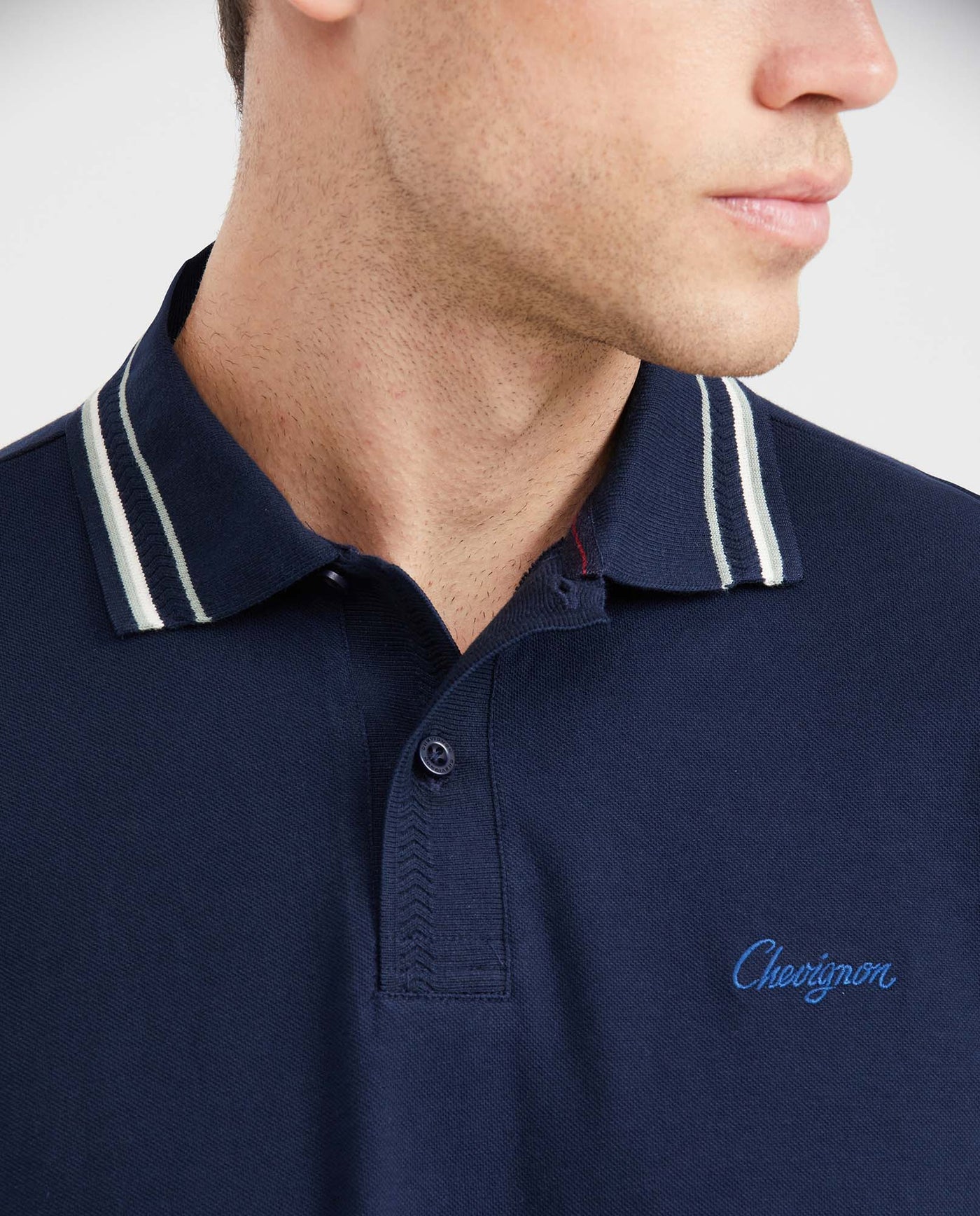Men's Classic Fit Polo Shirt - Blue 601G020 - 2