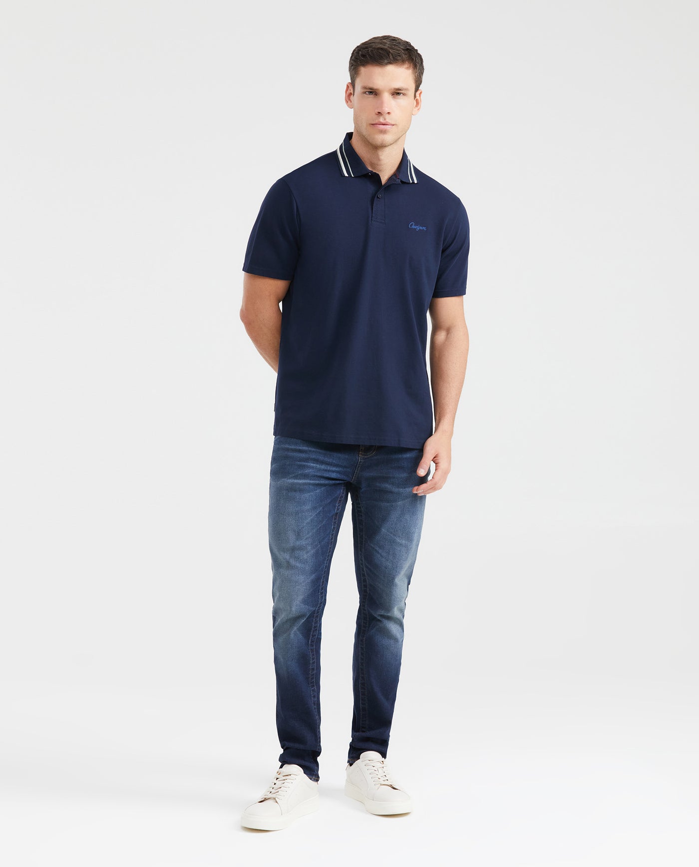 Men's Classic Fit Polo Shirt - Blue 601G020 - 5