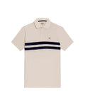 Men's Polo Shirt Classic Fit Short Sleeve Block Stripe - Raw