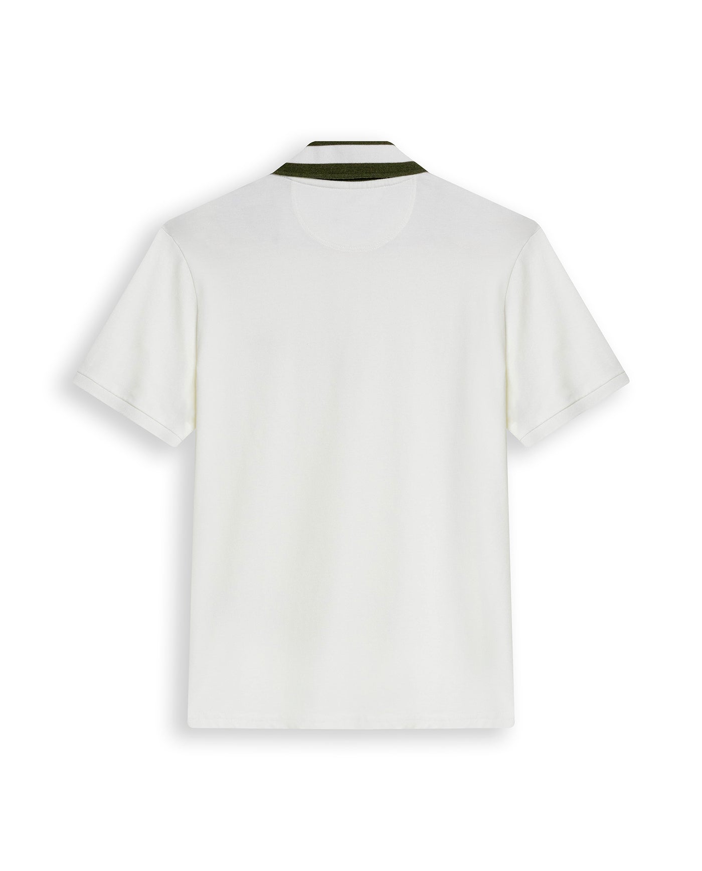 Mens Polo Shirt Slim Fit Short Sleeve Piqué Cotton Elastane Renewed Placket Contrast Block Collar - Raw 63_601H023_CRU110606_5