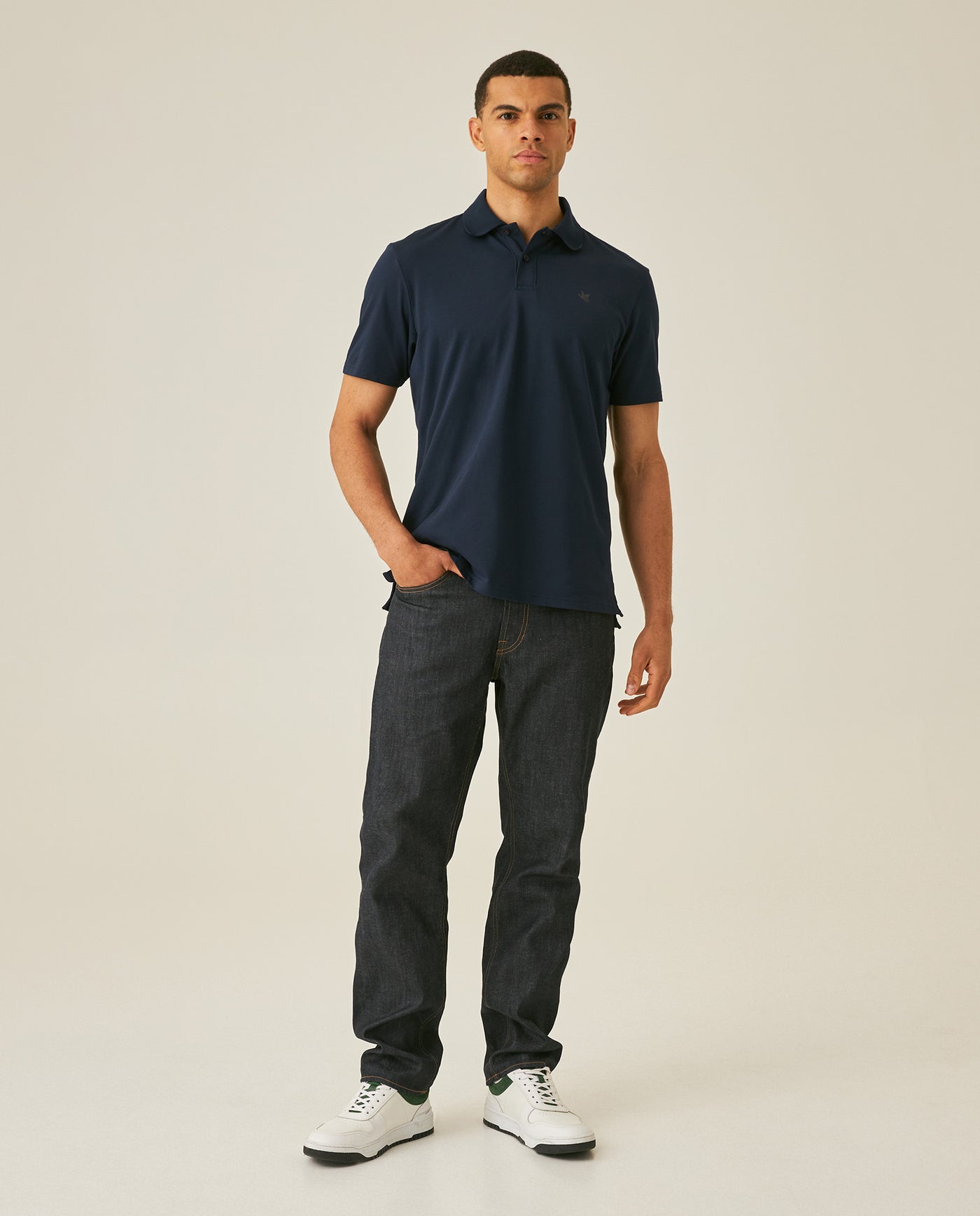 Mens Polo Shirt Slim Fit Short Sleeve Sanforized Cotton Polyester Elastane Premium Soft Hand - Blue 63_601H025_AZU193924_4