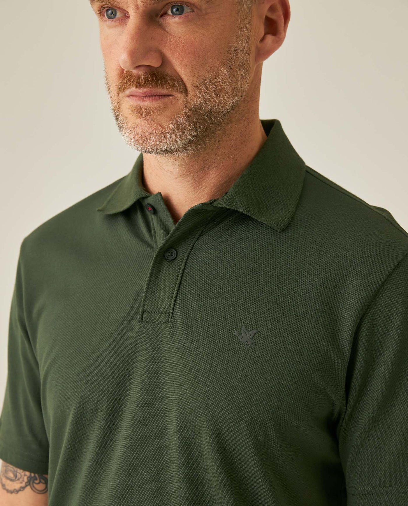 Mens Polo Shirt Slim Fit Short Sleeve Sanforized Cotton Polyester Elastane Premium Soft Hand - Green 63_601H025_VER190414_5