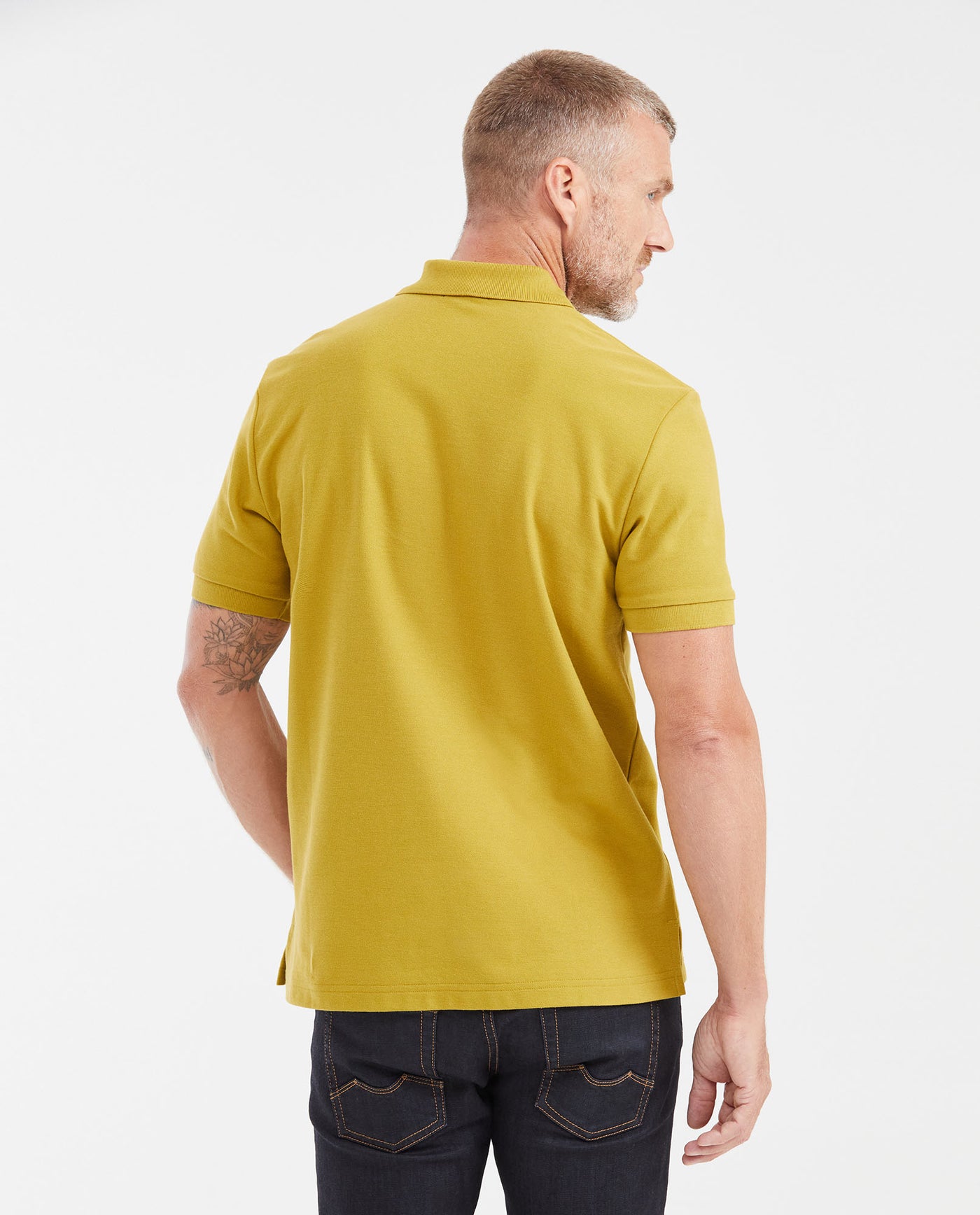 Mens Classic Fit Cotton Polo Shirt - Green 63_602G000_VER170840_5