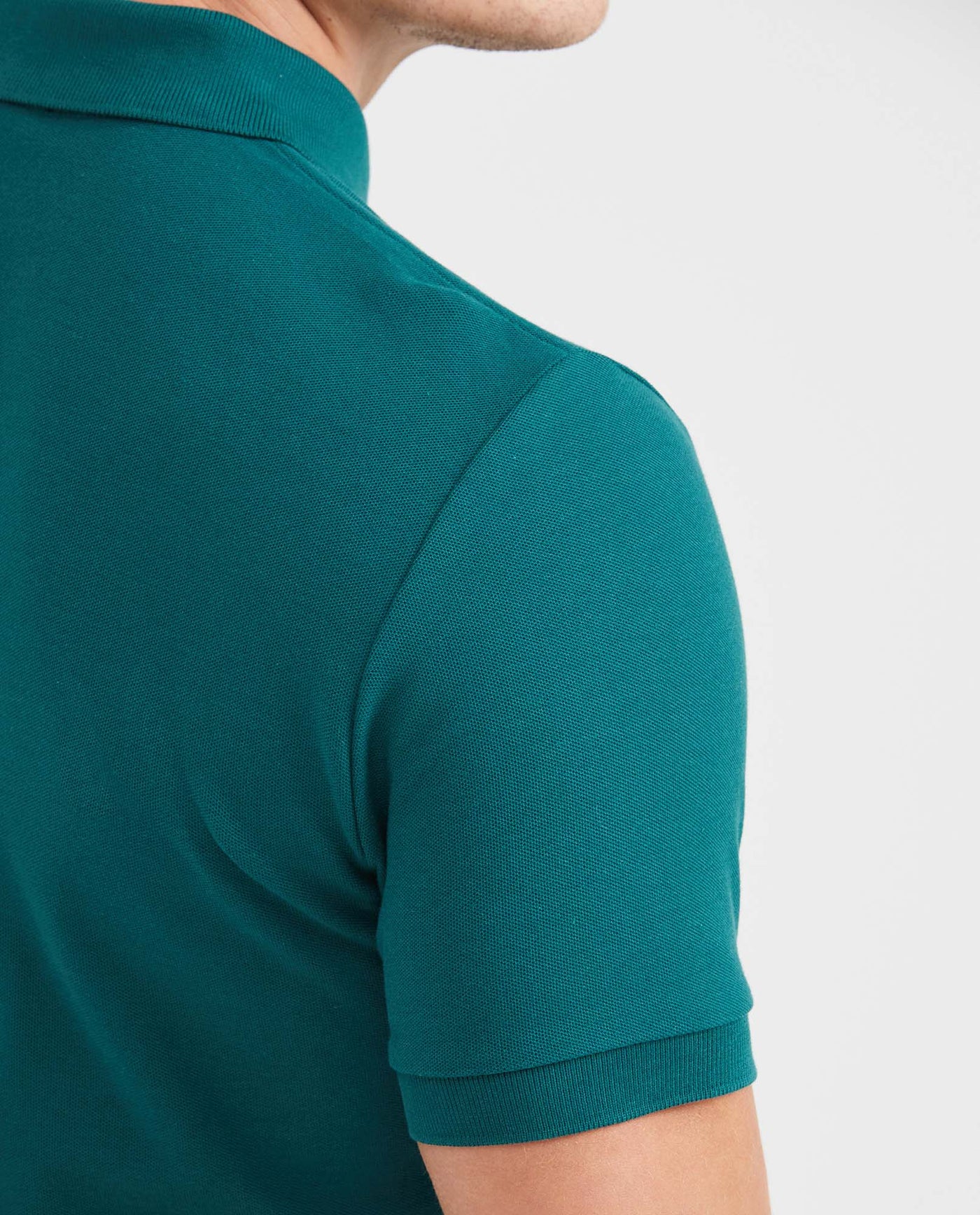 Mens Classic Fit Cotton Polo Shirt - Green 63_602G000_VER195232_7