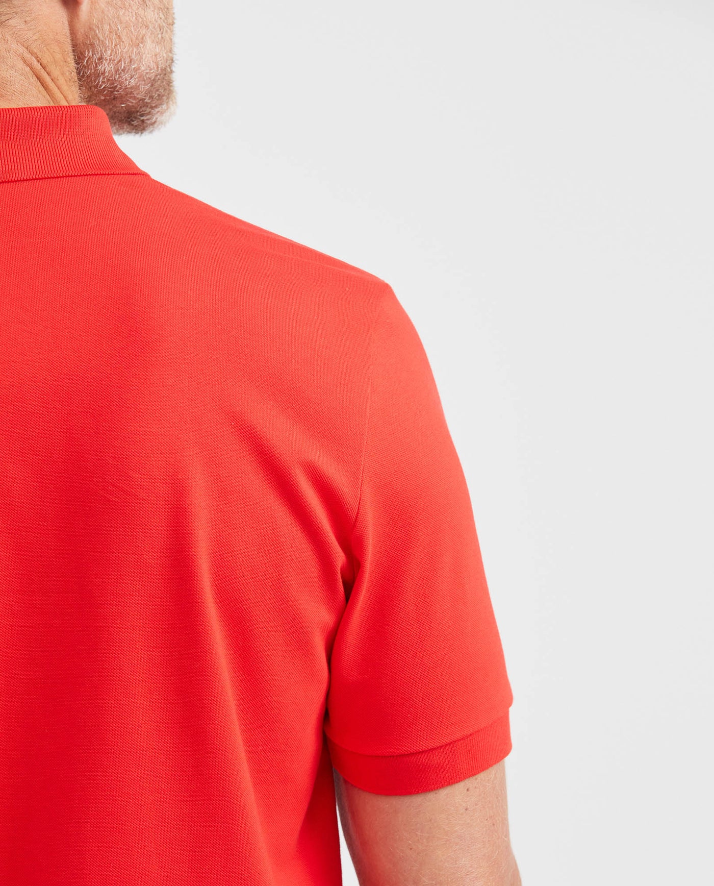 Mens Slim Fit Cotton Blend Polo Shirt - Red 63_602G001_ROJ181663_6
