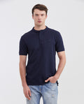 Men's Slim Fit Mandarin Collar Polo Shirt