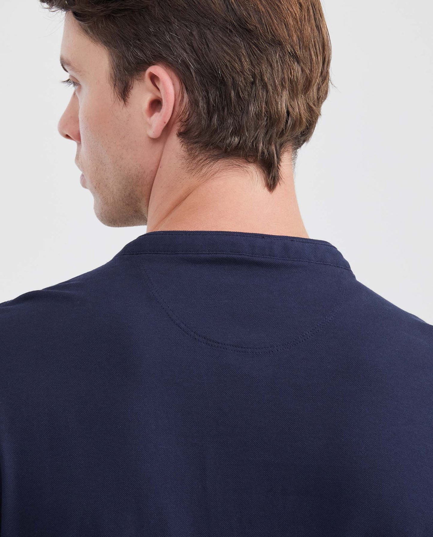 Men's Slim Fit Polo Shirt with Neru Collar - Blue - 6