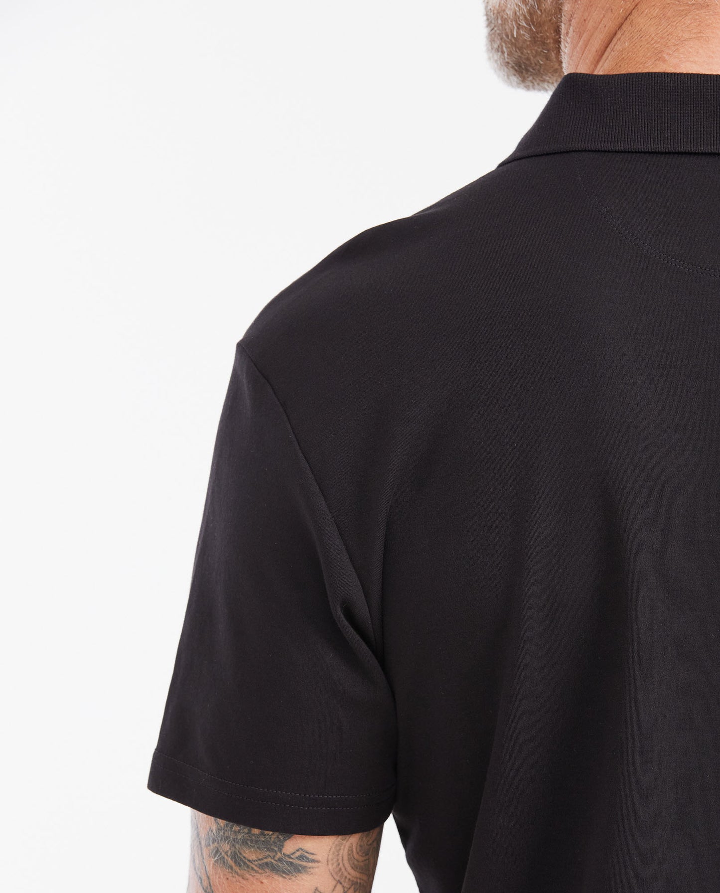 Men's Traditional Hem Sleeve Slim Fit Polo Shirt - Black - 6