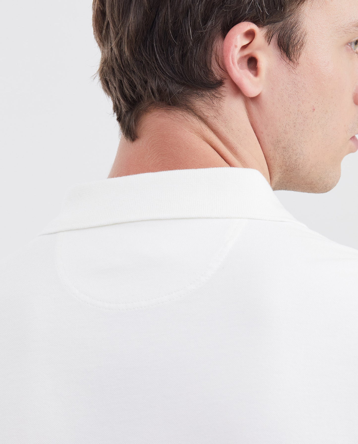 Men's Slim Fit Polo Shirt with Color Block Collar - Raw - 6