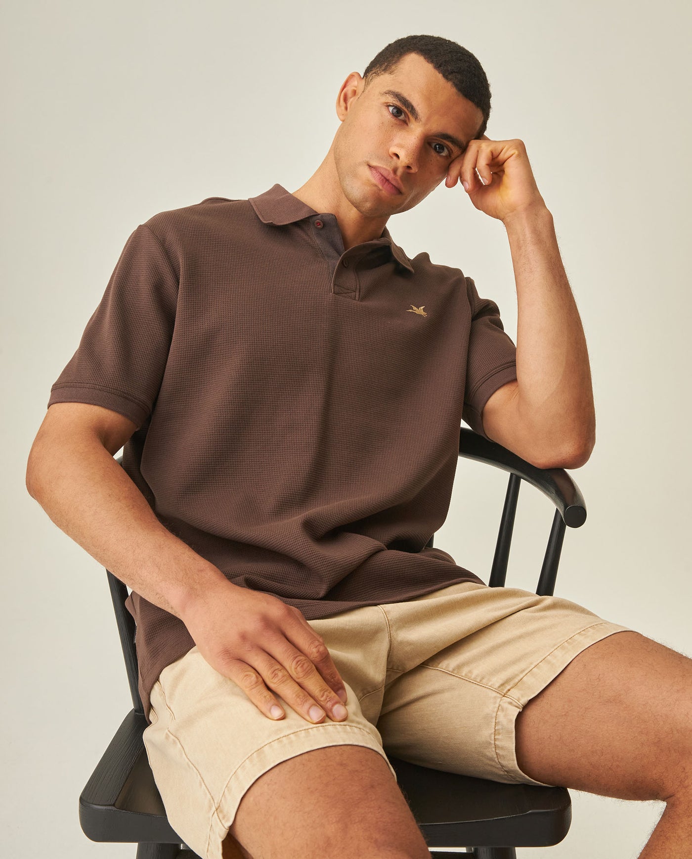 Men´s Regular Polo Shirt - Brown 63_602H009_CAF190916_0