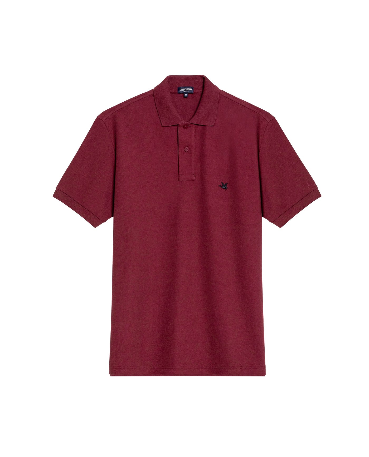 Mens Regular Fit Short Sleeve Polo Shirt in Cotton, Compass - Red 63_609G000_ROJ191725_3