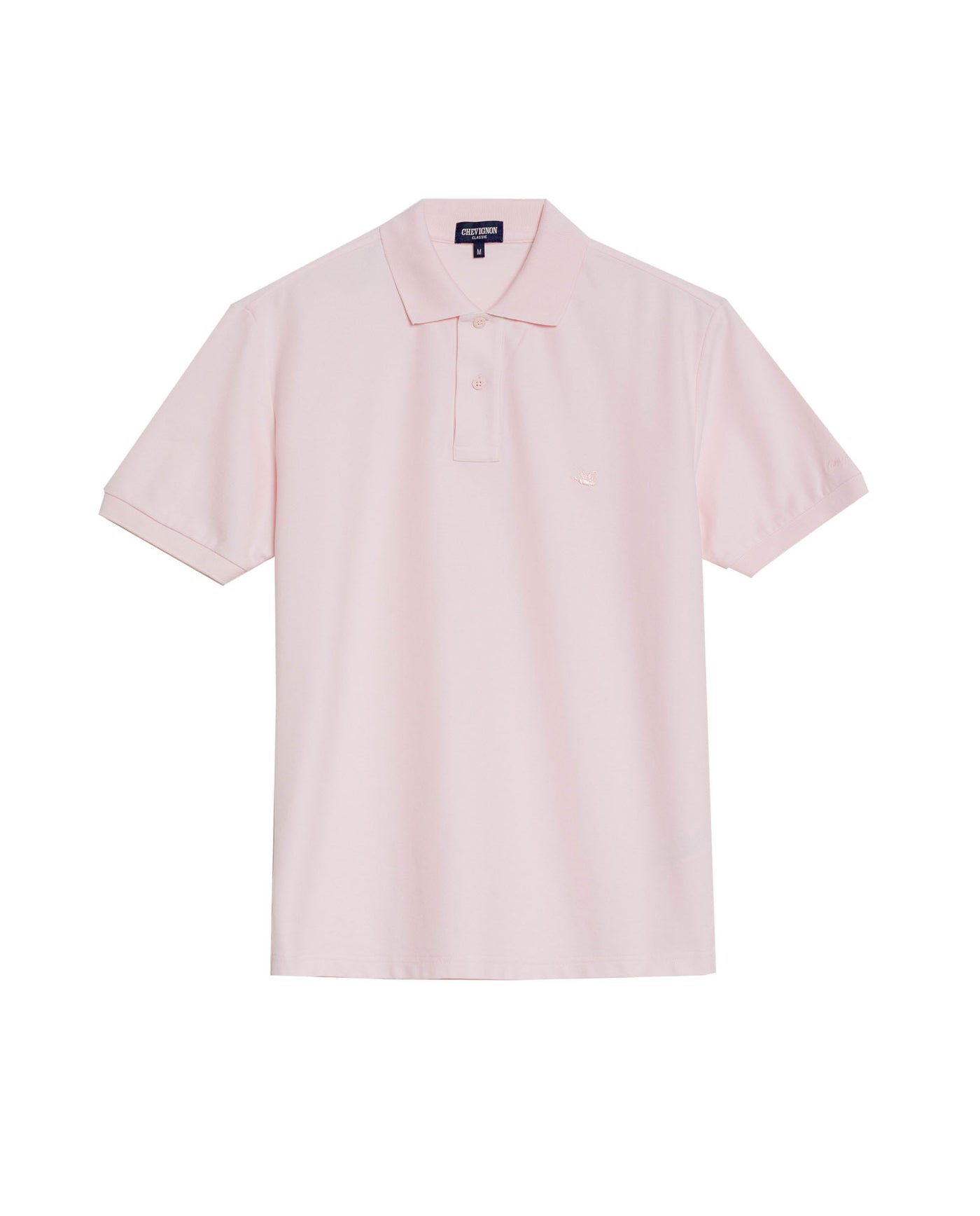Mens Regular Fit Short Sleeve Polo Shirt in Cotton, Compass - Pink 63_609G000_ROS153207_3