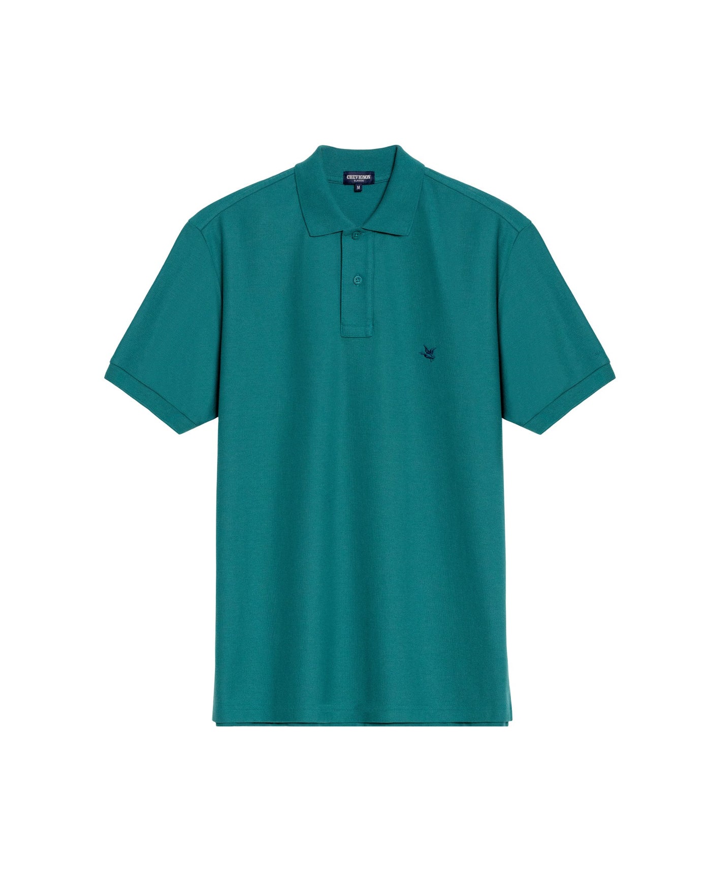 Mens Regular Fit Short Sleeve Polo Shirt in Cotton, Compass - Green 63_609G000_VER185315_3