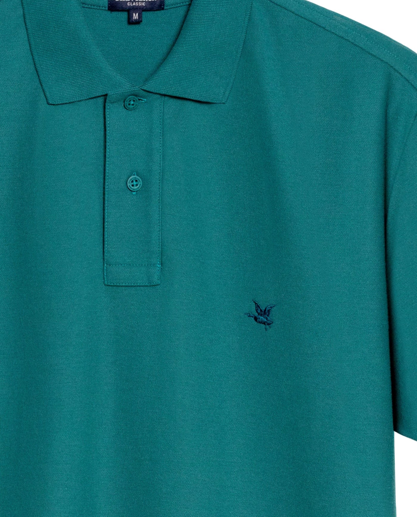 Mens Regular Fit Short Sleeve Polo Shirt in Cotton, Compass - Green 63_609G000_VER185315_8