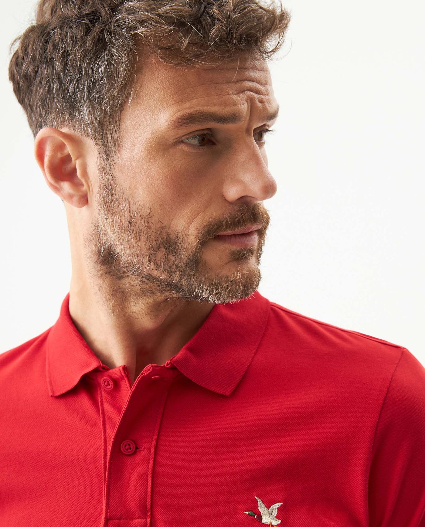 Camiseta Tipo Polo para Hombre - Red 63_609G001_ROJ171654_5