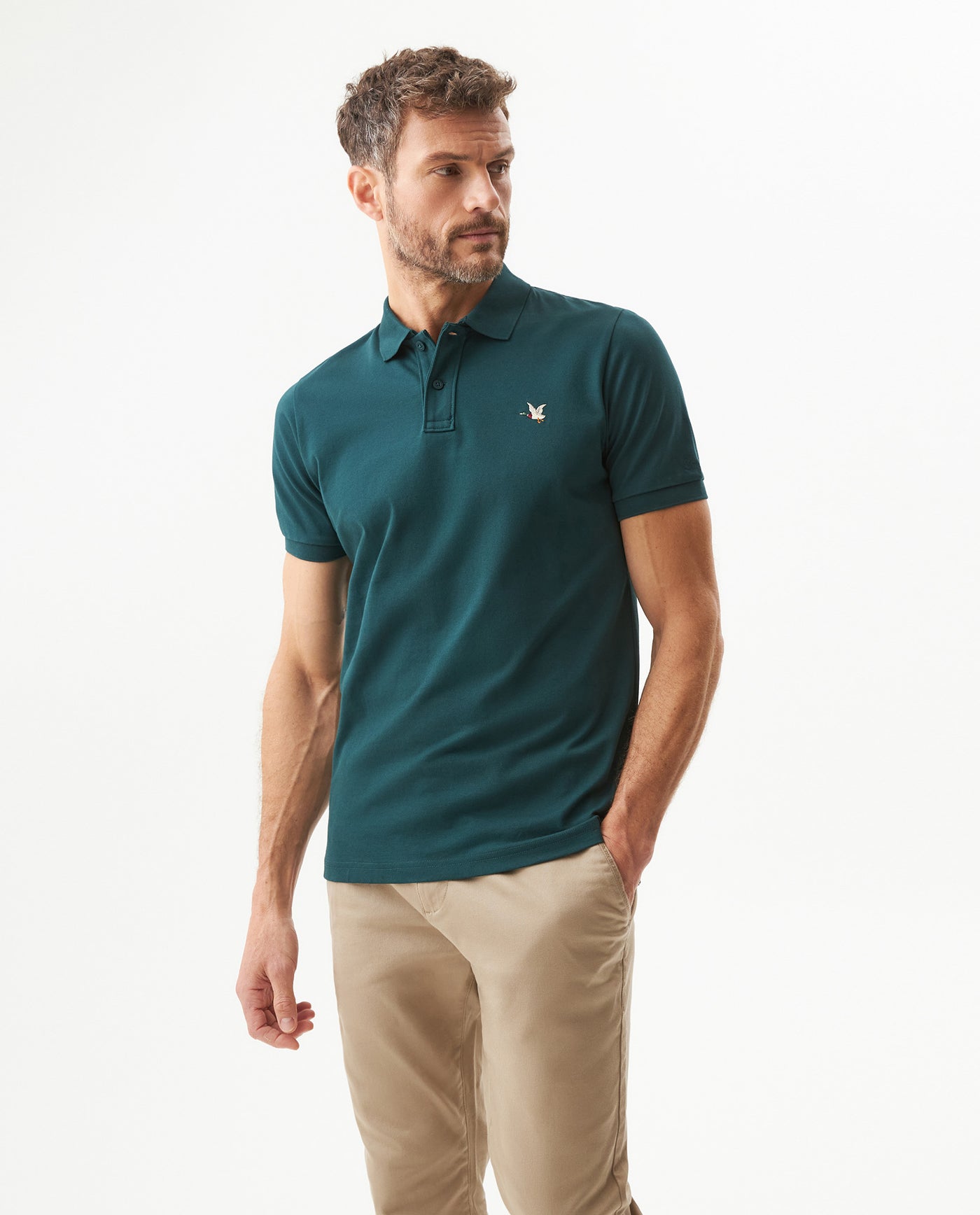 Camiseta Tipo Polo para Hombre - Green 63_609G001_VER195320_0