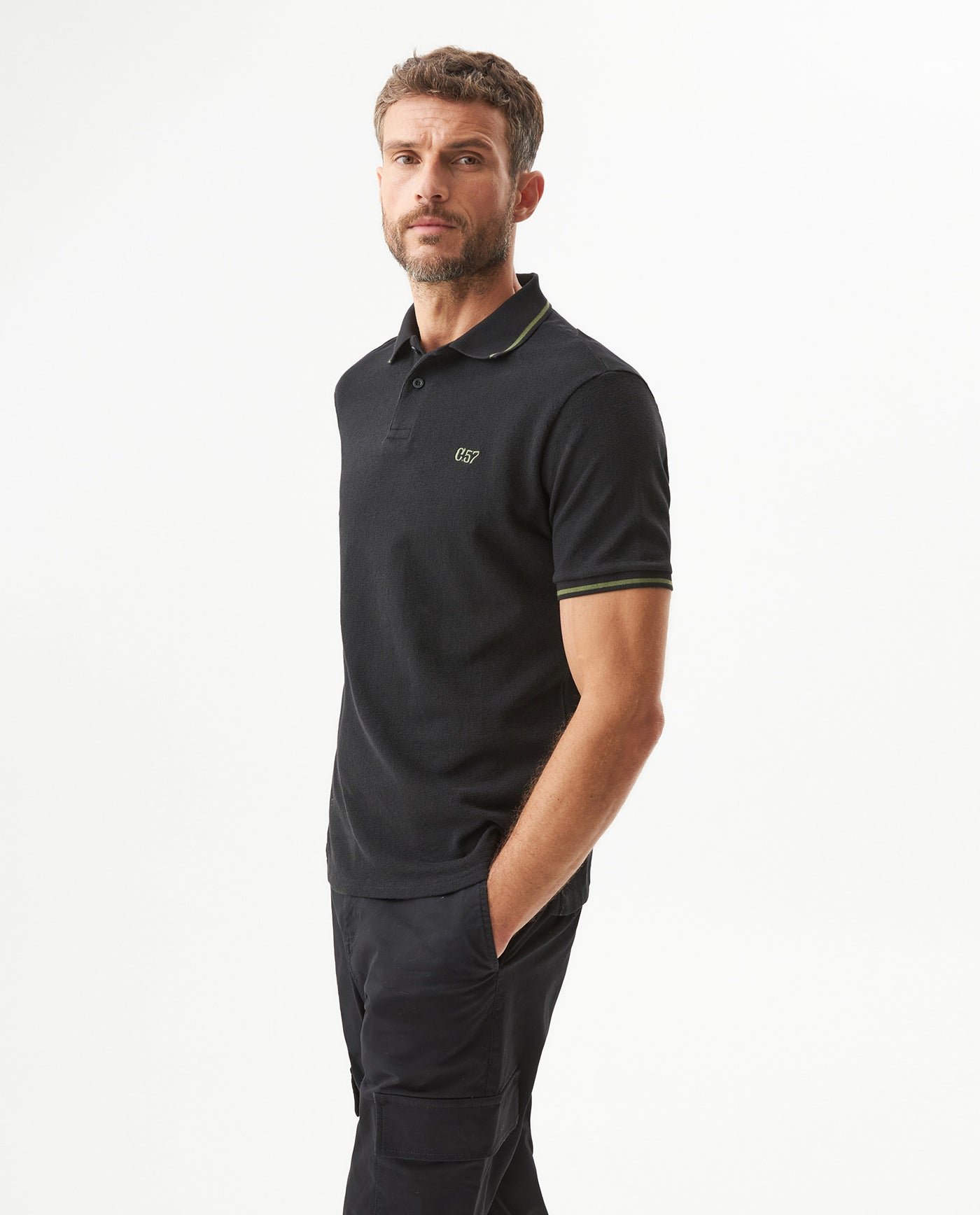 Men's Polo Shirt - Black 609G005 - 1